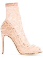 Dolce & Gabbana Lace Ankle Boots - Nude & Neutrals