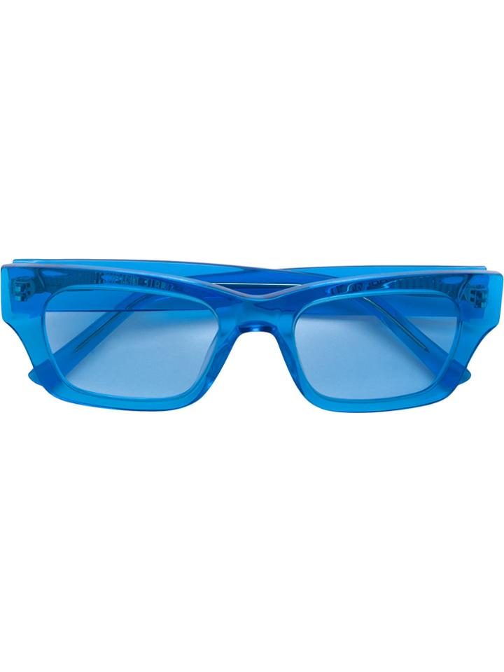 Reinaldo Lourenço Square Frame Sunglasses - Blue