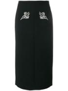 Nº21 Crystal Embellished Skirt - Black