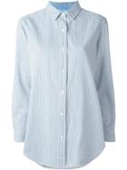 Mih Jeans Striped Loose Fit Shirt - White