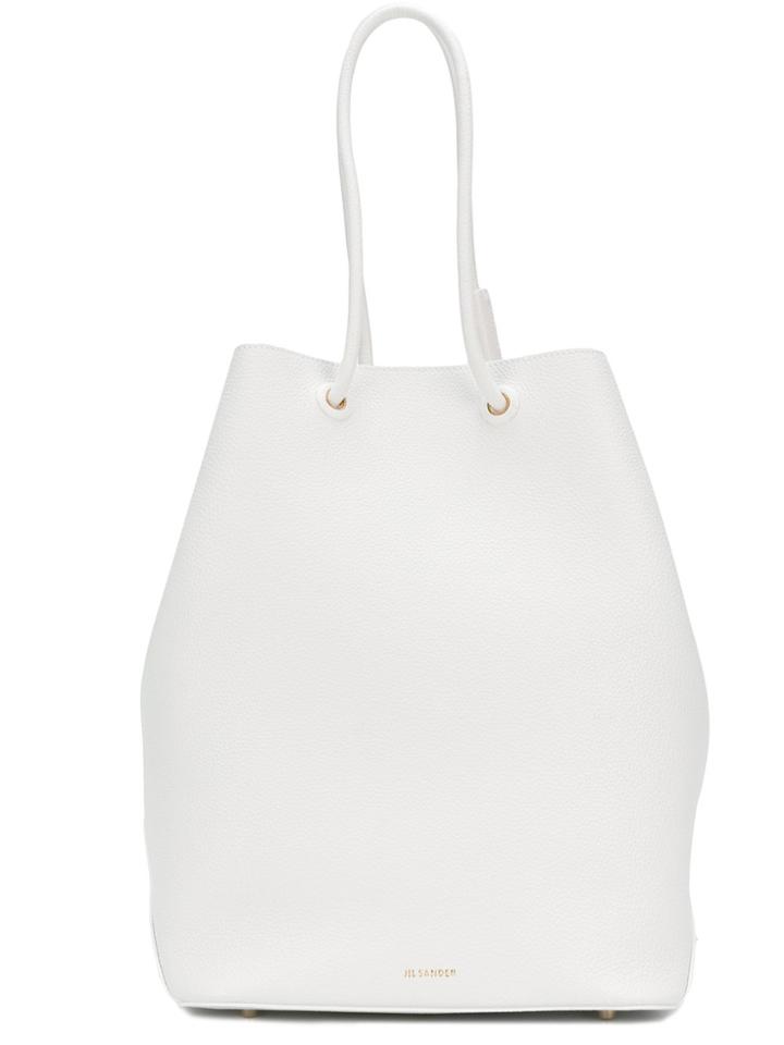 Jil Sander Round Handle Shoulder Bag - White
