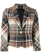 Paule Ka Patterned Fitted Jacket - Brown