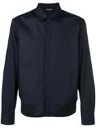 Neil Barrett Ribbed Hem Shirt - Blue
