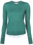 Veronica Beard Long Sleeved Knit Top - Green