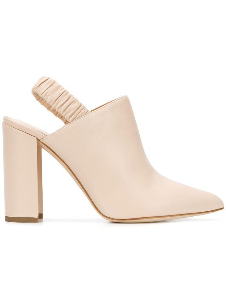 Chloe Gosselin Slingback Pointed Toe Pumps - Neutrals