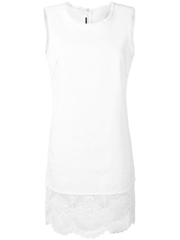 Mcq Alexander Mcqueen Sleeveless Dress, Women's, Size: 40, White, Cotton/polyester