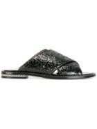Givenchy Sequin Chain Flat Sandal - Black