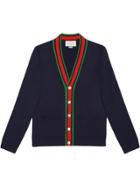 Gucci Wool Knit Cardigan - Blue