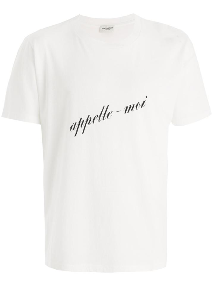 Saint Laurent French Phrase T-shirt - White