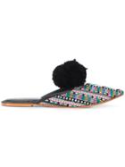 Figue Chevron Zig Zag -isa Mules - Black