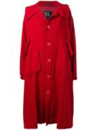 Y's Single Breasted Coat - Red
