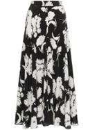 Ganni Kochhar Floral Print Skirt - Black
