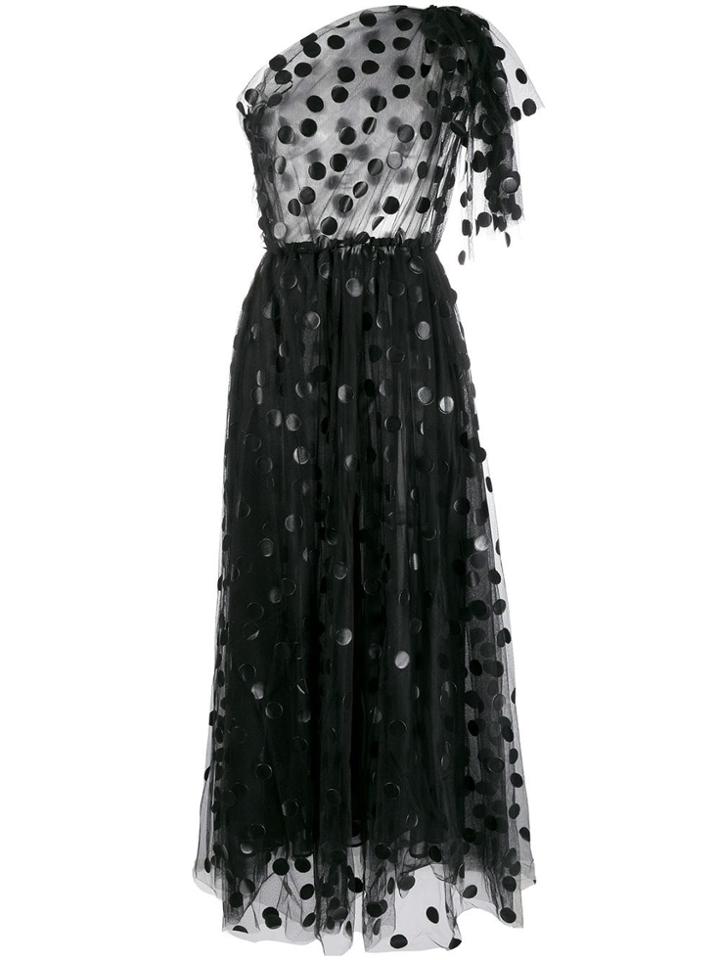 Msgm Polka Dot Tulle Dress - Black