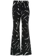 Egrey Flared Printed Trousers - Blue