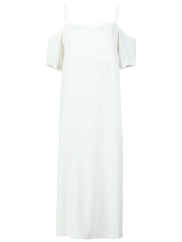T By Alexander Wang Off-shoulder Crepe Dress