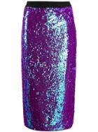 Essentiel Antwerp Temptation Sequin Pencil Skirt - Purple