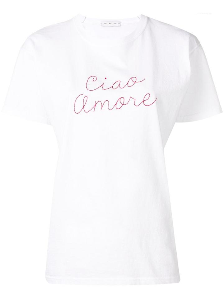 Giada Benincasa Ciao Amore Embroidered T-shirt - White