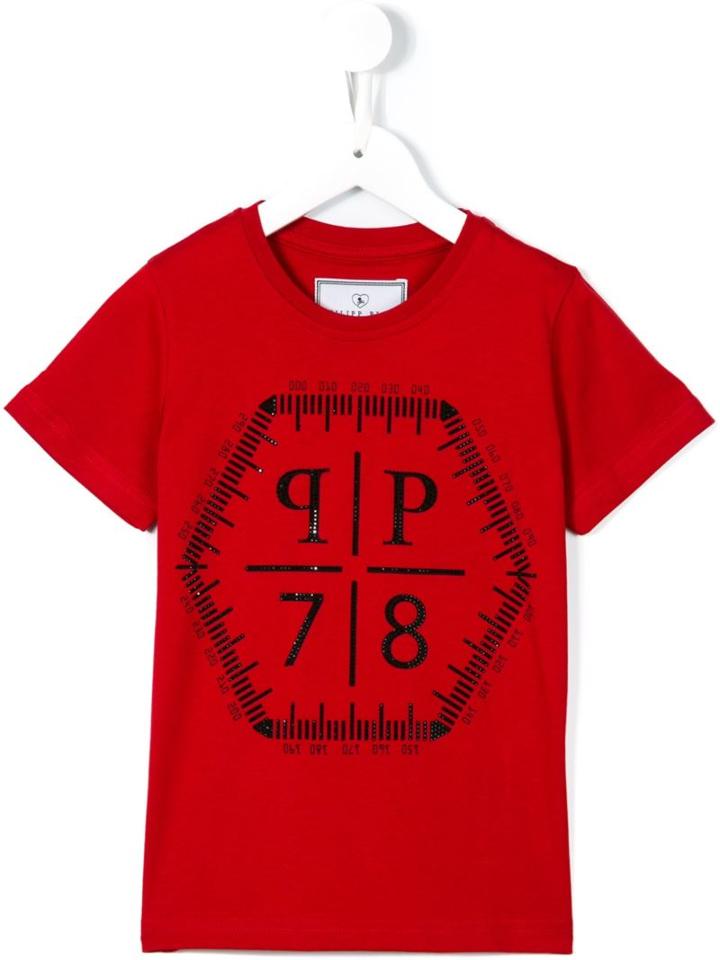 Philipp Plein Kids 'pp78' T-shirt, Boy's, Size: 8 Yrs, Red