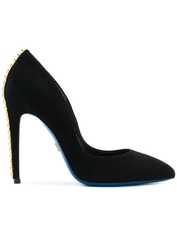 Loriblu Stud-embellished Pointed-toe Pumps - Black