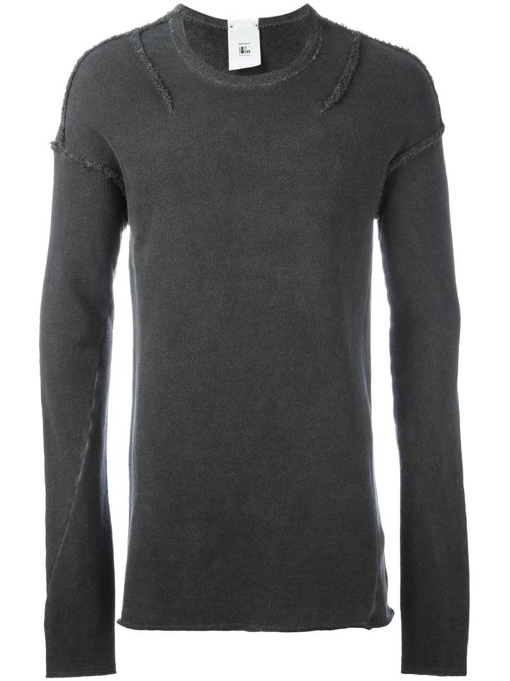 Lost & Found Rooms Exposed Seam Sweatshirt, Men's, Size: Large, Grey, Cotton