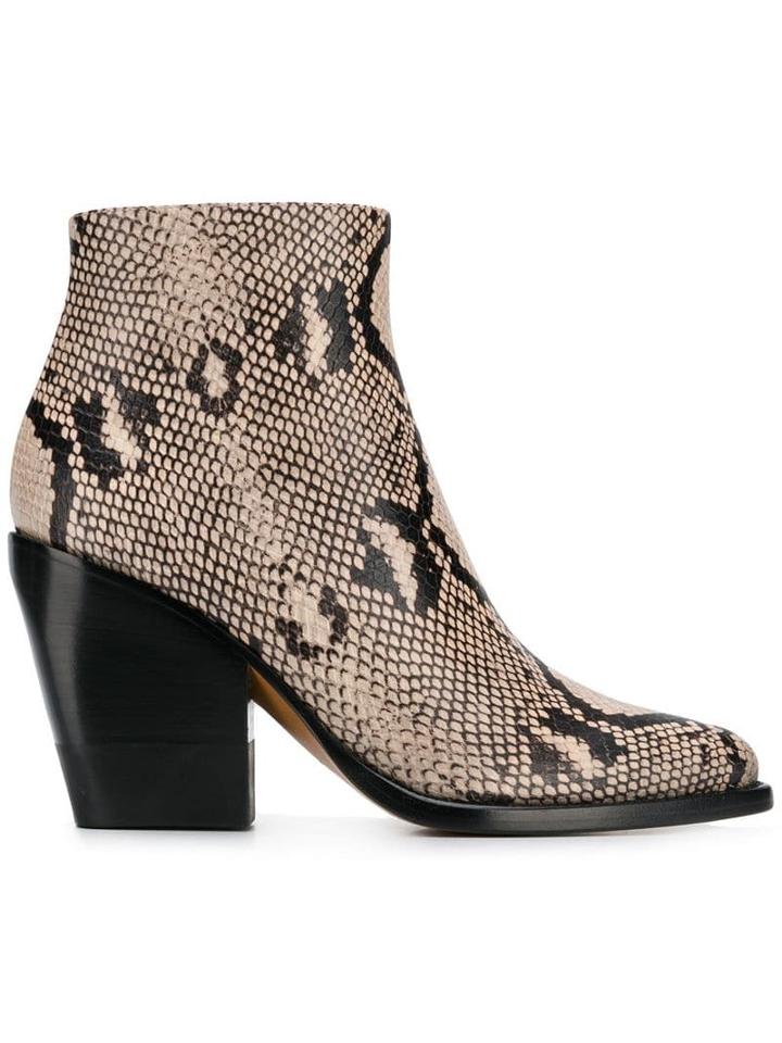 Chloé Rylee Low Boots - Neutrals