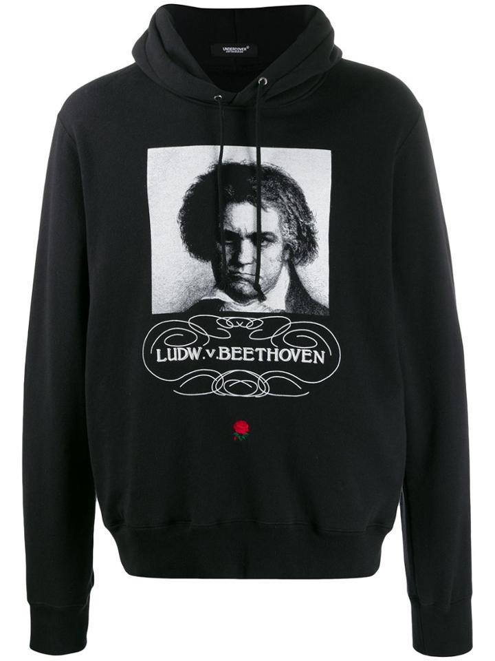 Undercover Digital Print Hoodie - Black