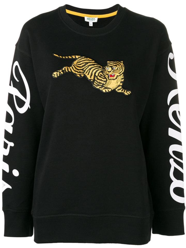Kenzo Tiger Logo Print Sweatshirt - Black