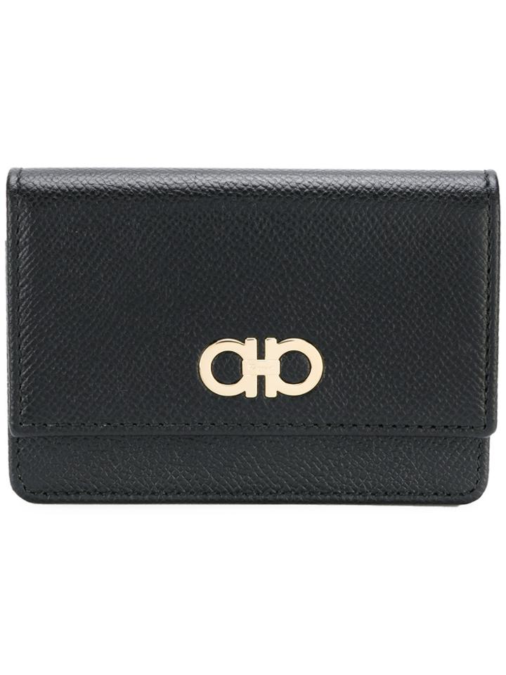 Salvatore Ferragamo Double Gancio Key Case - Black