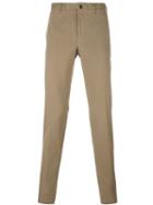 Incotex Slim-fit Chinos, Men's, Size: 54, Brown, Cotton/spandex/elastane
