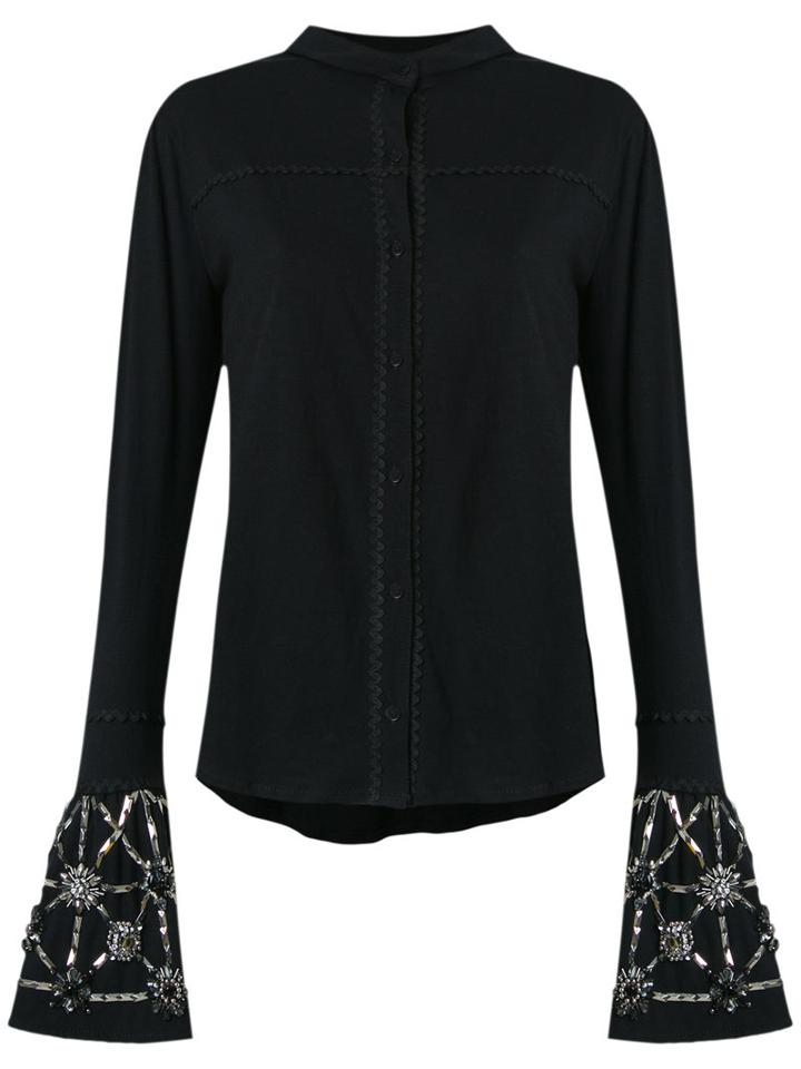Andrea Bogosian - Embellished Shirt - Women - Cotton - G, Black, Cotton