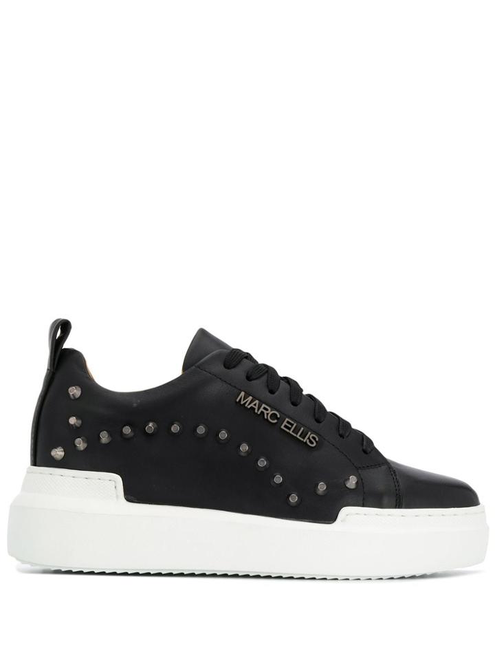 Marc Ellis Studded Low-top Sneakers - Black