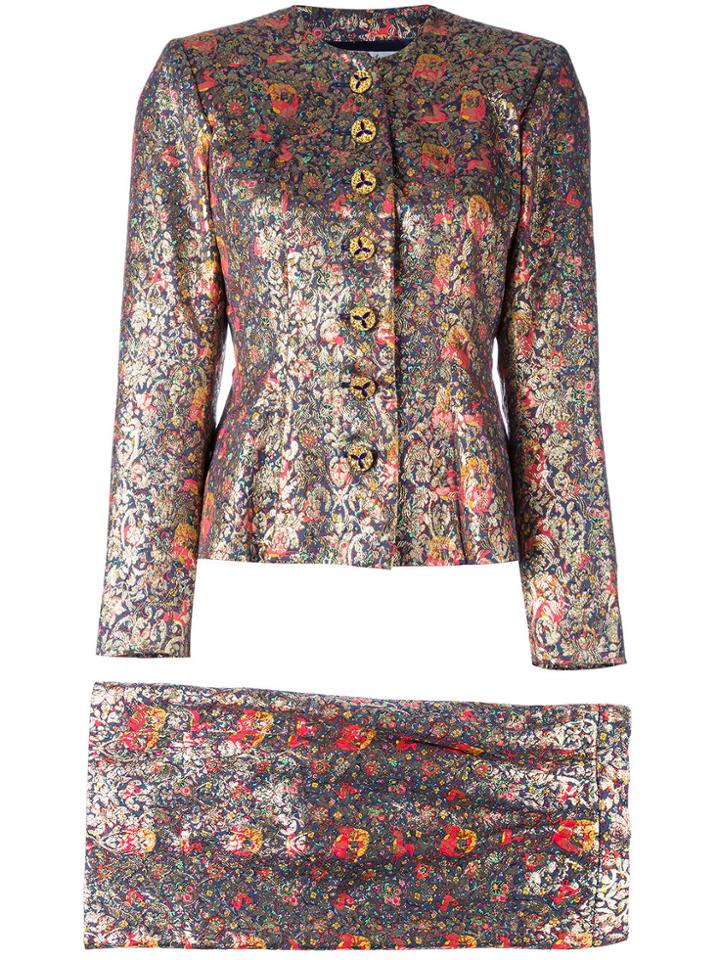 Yves Saint Laurent Vintage Lame Two Piece Suit - Multicolour