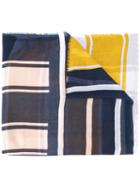 Tommy Hilfiger Printed Stripe Scarf, Women's, Blue, Modal