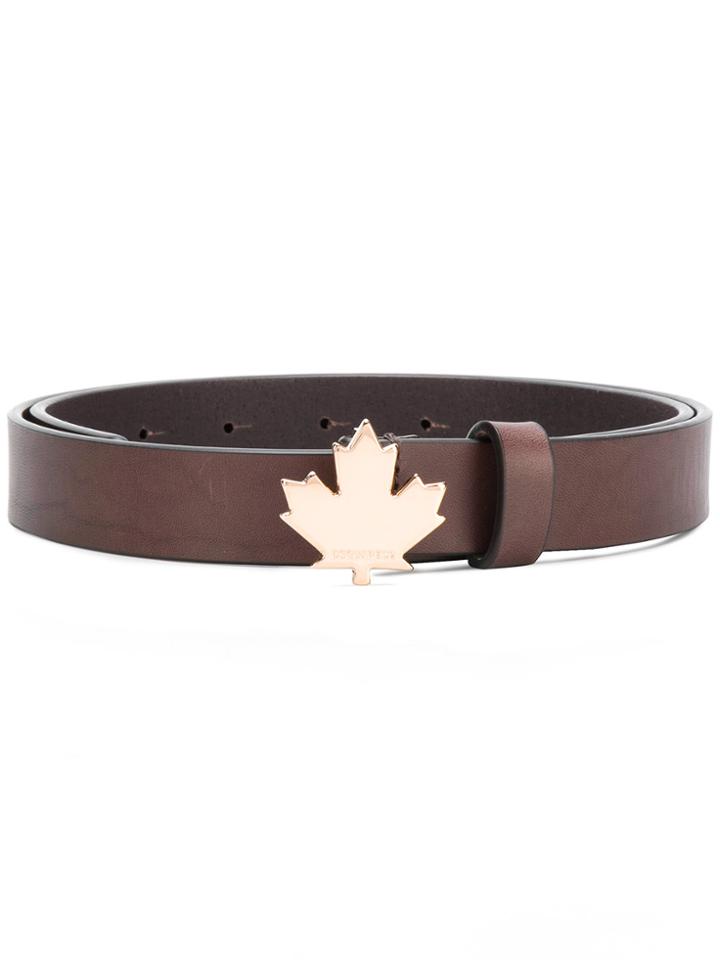 Dsquared2 Maple Leaf Buckle Belt - Brown