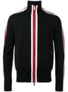 Dsquared2 - Stripe Panel Zipped Cardigan - Men - Wool - Xxl, Black, Wool