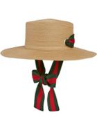 Gucci Boater Hat - Brown
