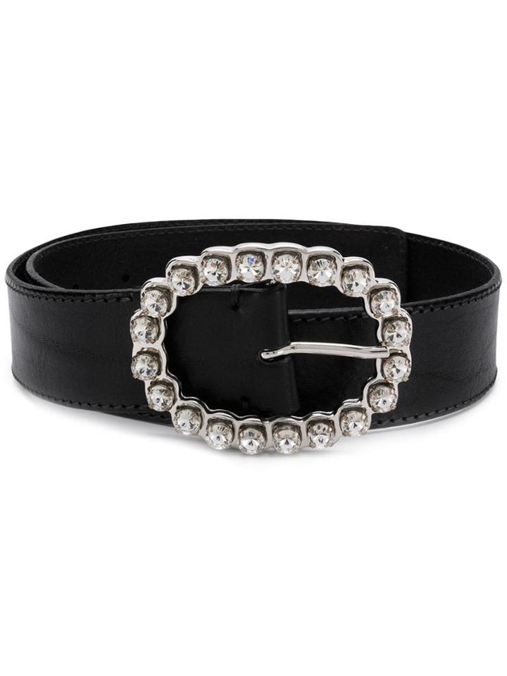 Dodo Bar Or Crystal Embellished Belt - Black