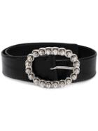 Dodo Bar Or Crystal Embellished Belt - Black