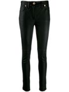 Versace Skinny Leather Trousers - Black