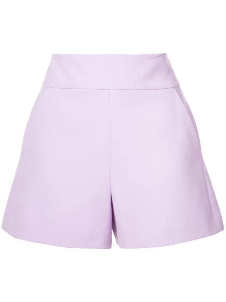 Alice+olivia Donald High-waisted Shorts - Purple