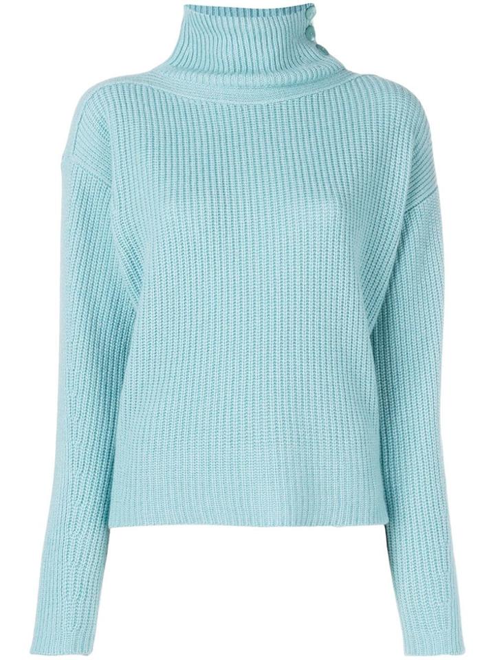 Lamberto Losani Ribbed Knit Sweater - Blue