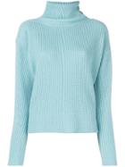 Lamberto Losani Ribbed Knit Sweater - Blue