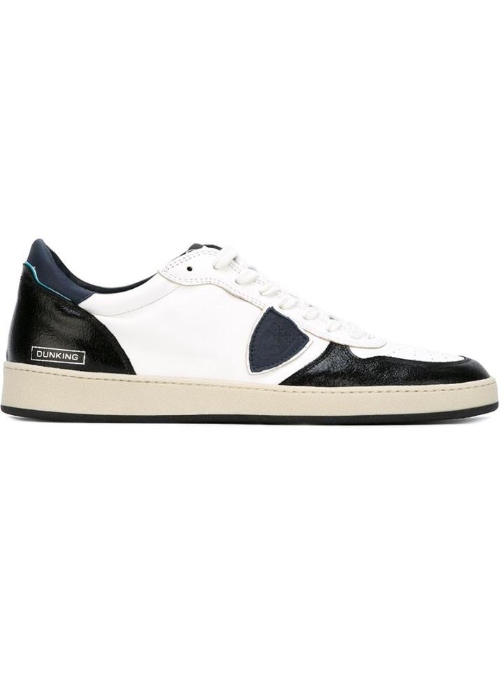 Philippe Model Panelled Sneakers, Men's, Size: 40, White, Calf Leather/rubber