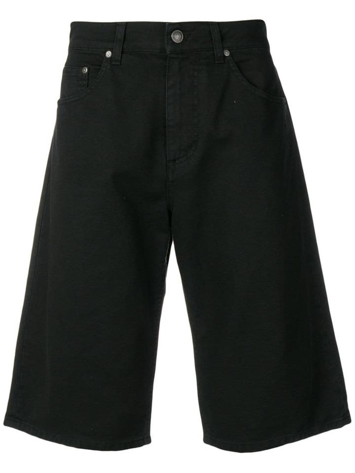Msgm Relaxed Denim Shorts - Black