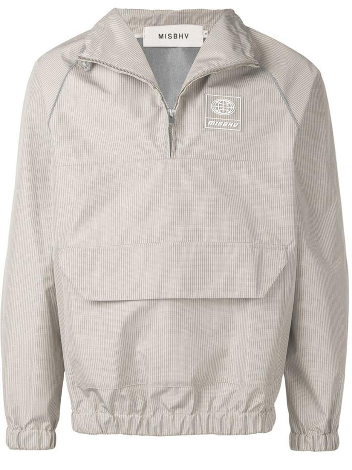 Misbhv Checked Half-zip Windbreaker - Neutrals