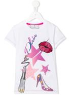 Philipp Plein Kids Rhinestone Embellished T-shirt, Girl's, Size: 6 Yrs, White