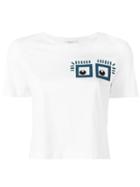 Fendi Square Eye T-shirt, Women's, Size: 40, White, Cotton