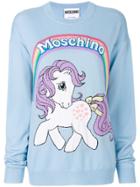 Moschino My Little Pony Intarsia Jumper - Blue