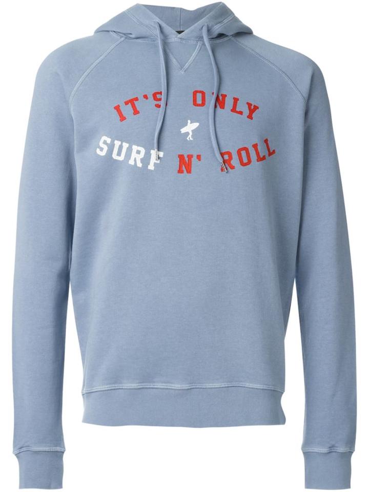 Dsquared2 Surf N Roll Print Hoodie, Men's, Size: S, Blue, Cotton