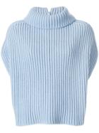 Jil Sander Sleeveless Ribbed Jumper - Blue